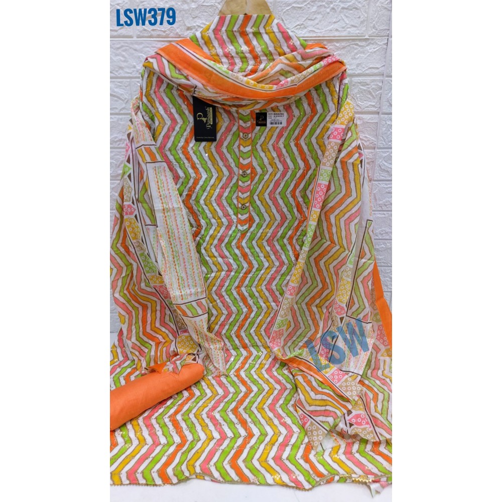 LSW379 GHAZAL 117 PANAASH (Cotton Dupatta)