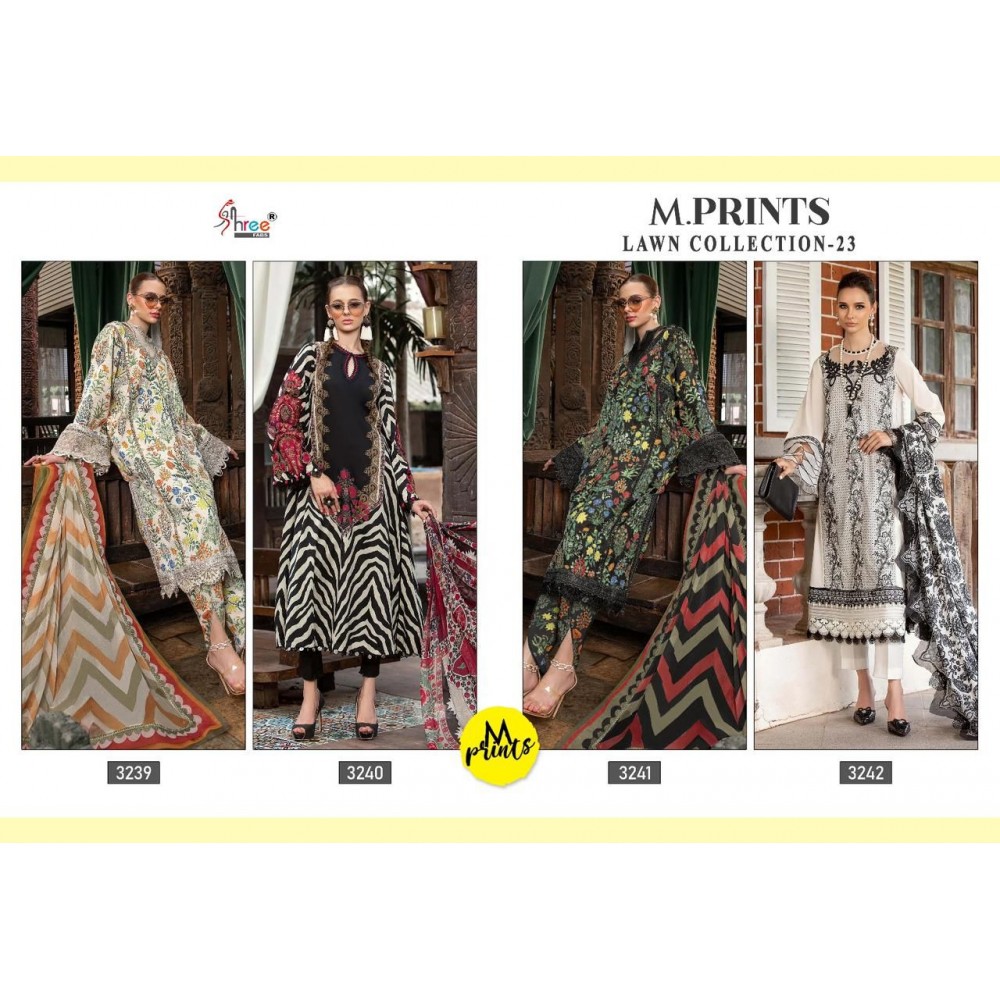 M PRINT LAWN COLLECTION 23 SHREE (Cotton dupatta)