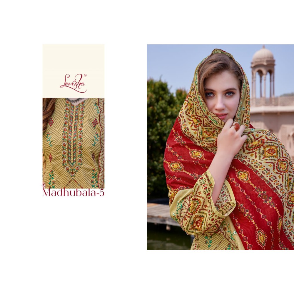 MADHUBALA VOL 5 LEVISHA (Cotton Dupatta)