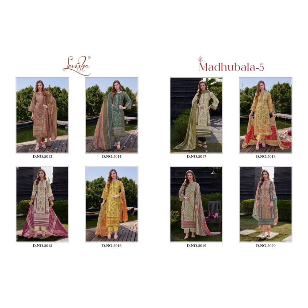 MADHUBALA VOL 5 LEVISHA (Cotton Dupatta)