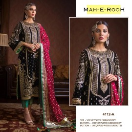 MAH E ROOH 4112 ABCDEF VELVET (Winter Collection)