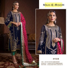 MAH E ROOH 4112 ABCDEF VELVET (Winter Collection)