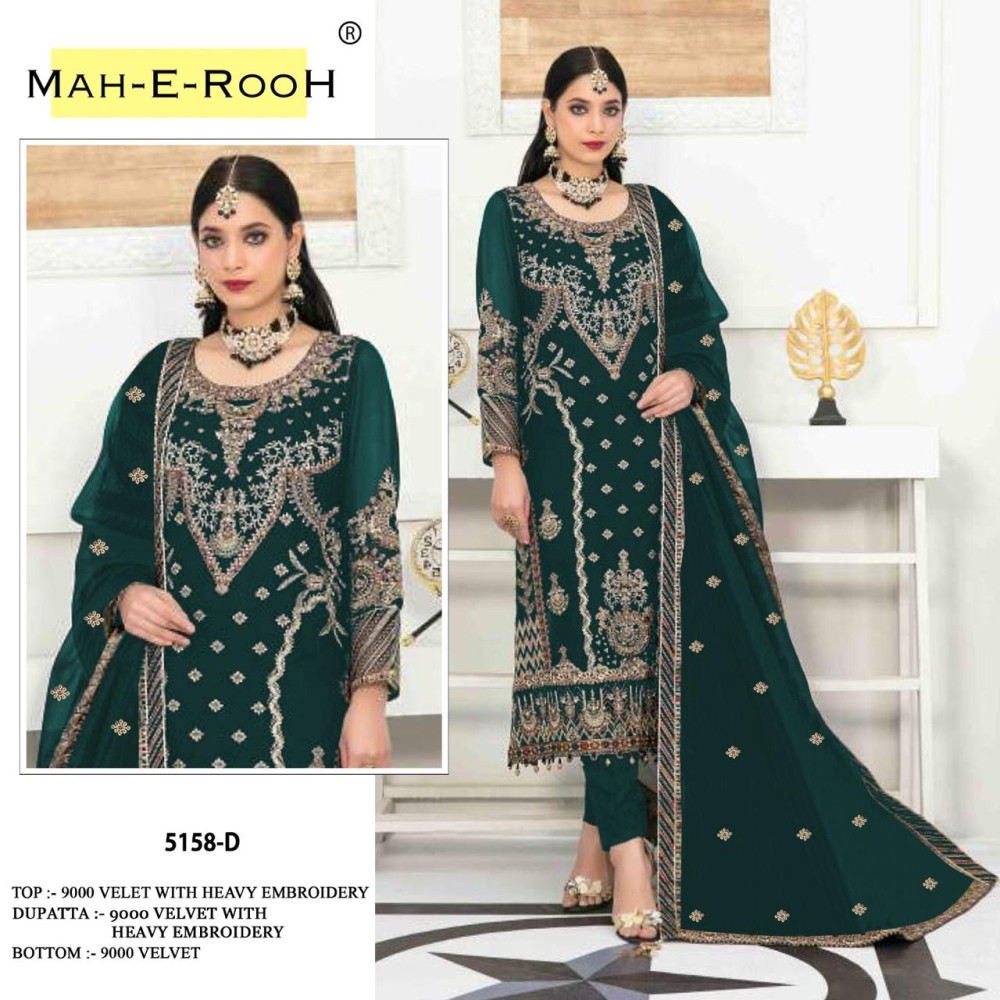 MAH E ROOH 5158 ABCDE VELVET (Winter Collection)