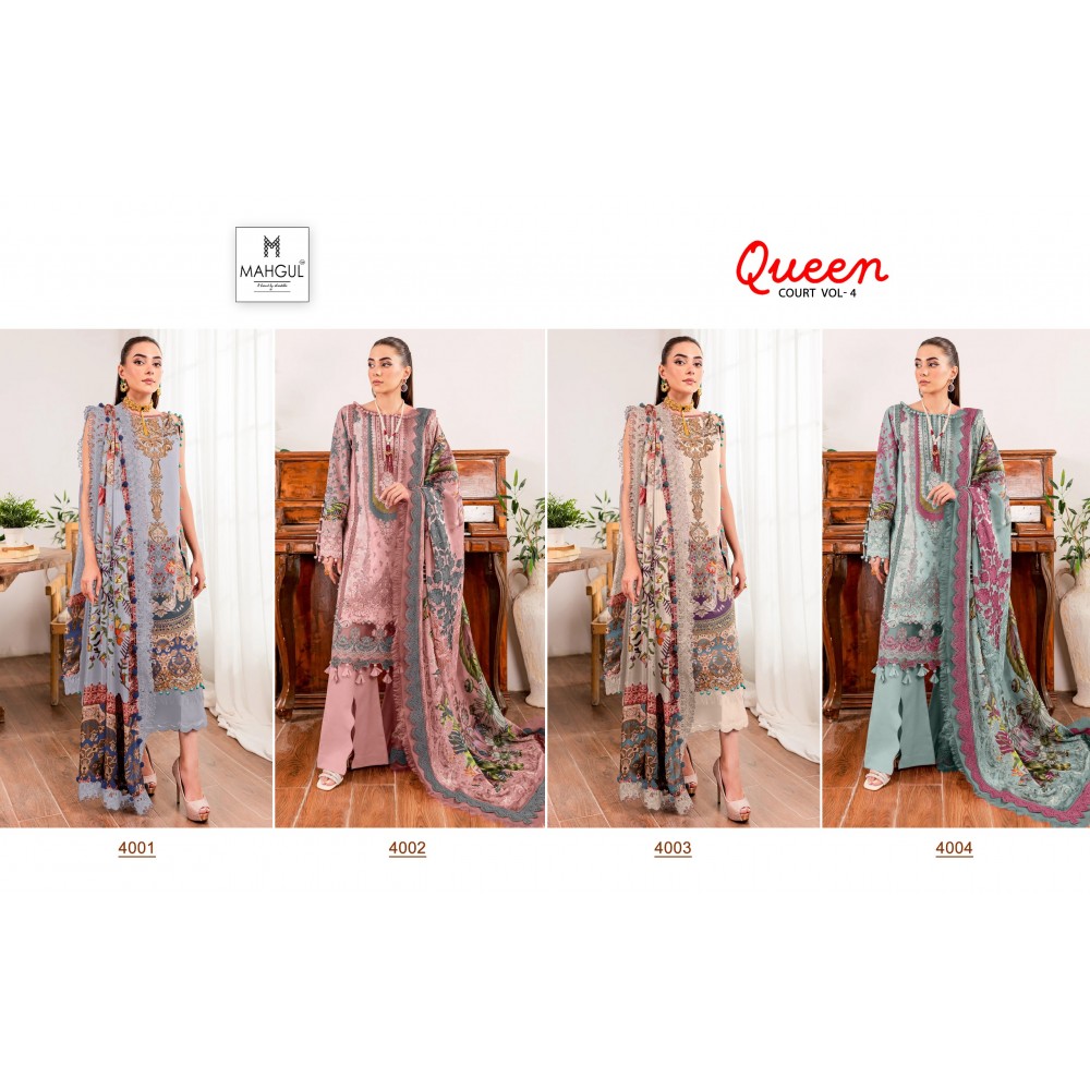 MAHGUL QUEEN COURT VOL 4 SHRADDHA  (Chiffon Dupatta)