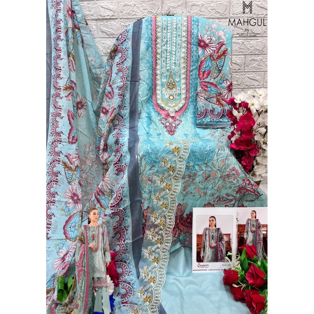 MAHGUL QUEEN COURT VOL 4 SHRADDHA  (Chiffon Dupatta)