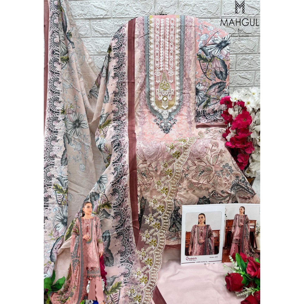 MAHGUL QUEEN COURT VOL 4 SHRADDHA  (Chiffon Dupatta)