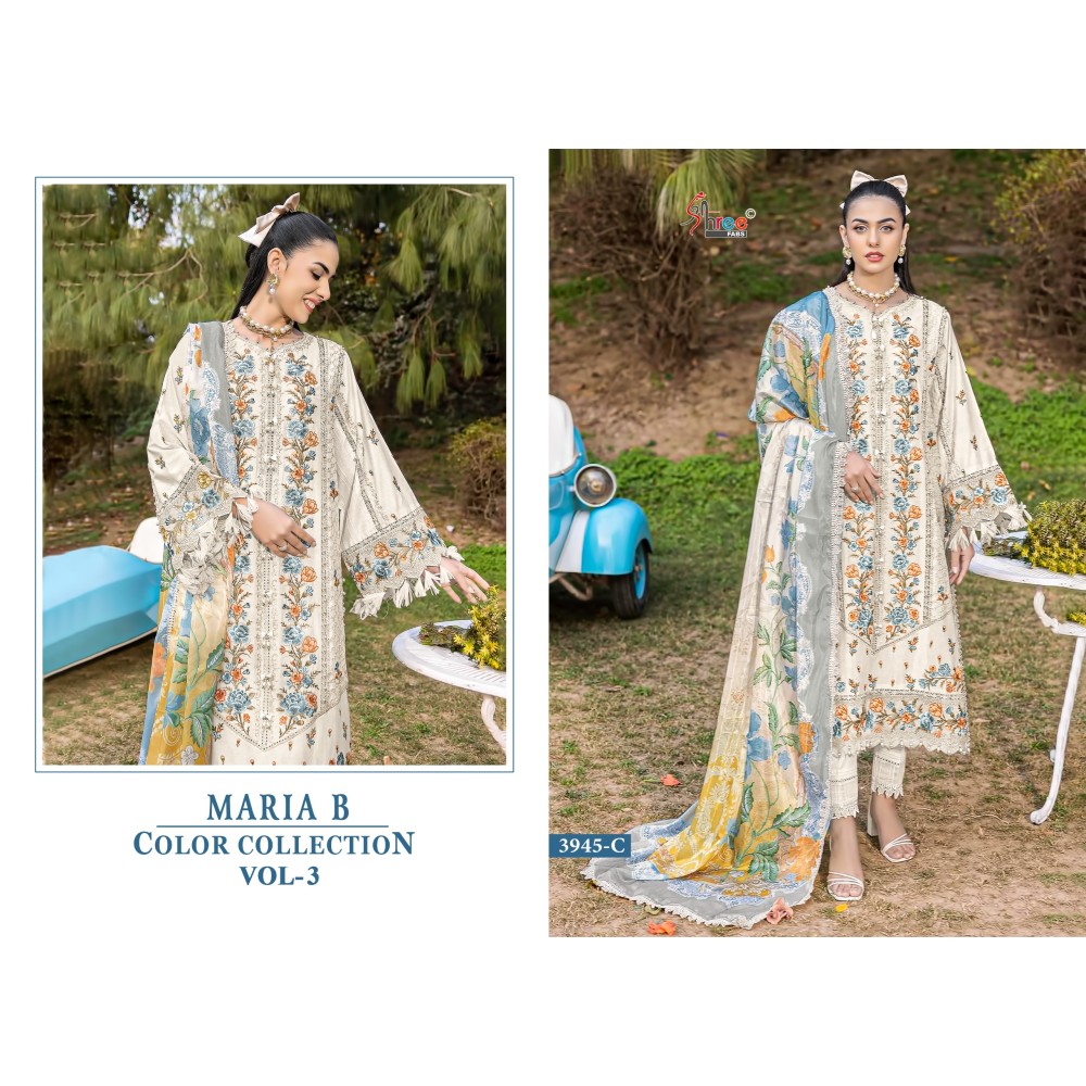 MARIA B COLOUR COLLECTION VOL 3 SHREE (Cotton Dupatta)