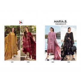 MARIA B EMBROIDERED 24 DEEPSY SUITS  (Cotton Dupatta)