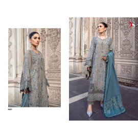 MARIA B EMBROIDERED 24-2 DEEPSY SUITS  (Cotton Dupatta)