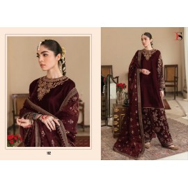 MARIA B EMBROIDERED VELVET 101-104 BY DEEPSY SUITS (Winter Collection)