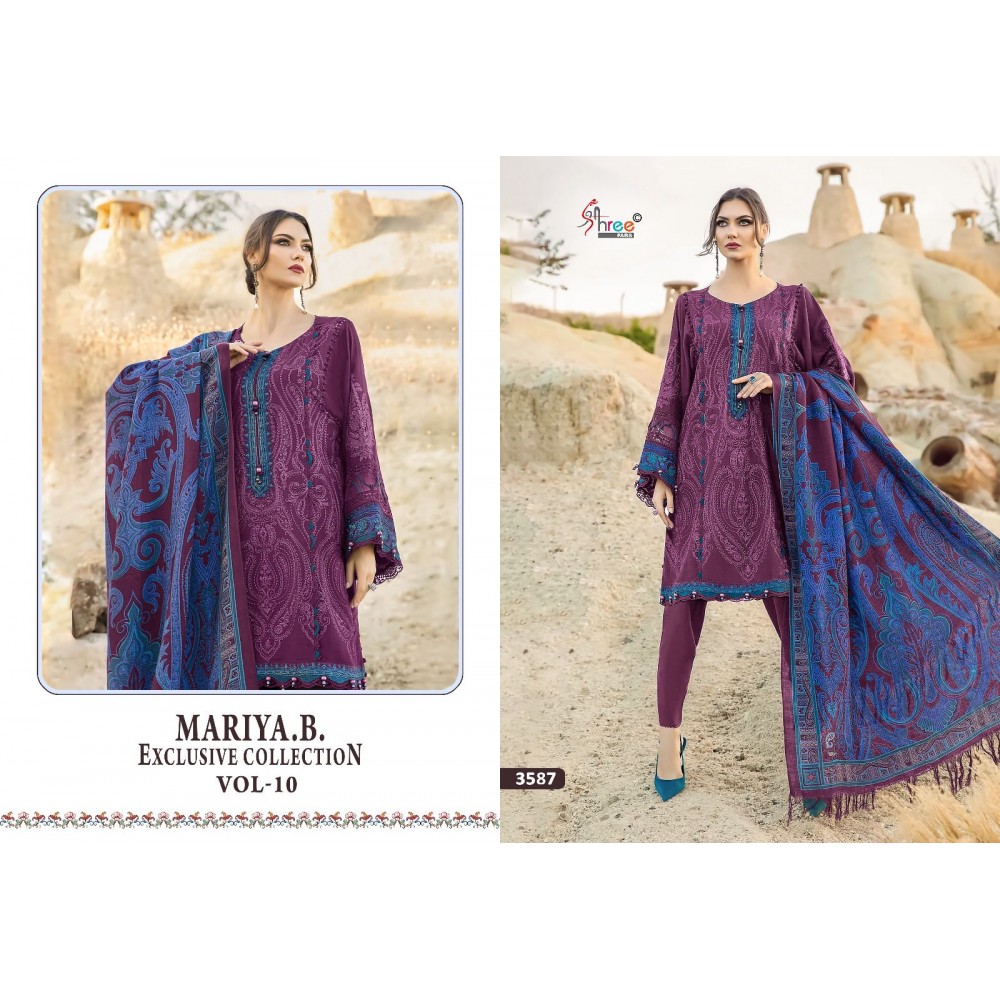 MARIA B EXCLUSIVE COLLECTION VOL 10 SHREE (Chiffon Dupatta)