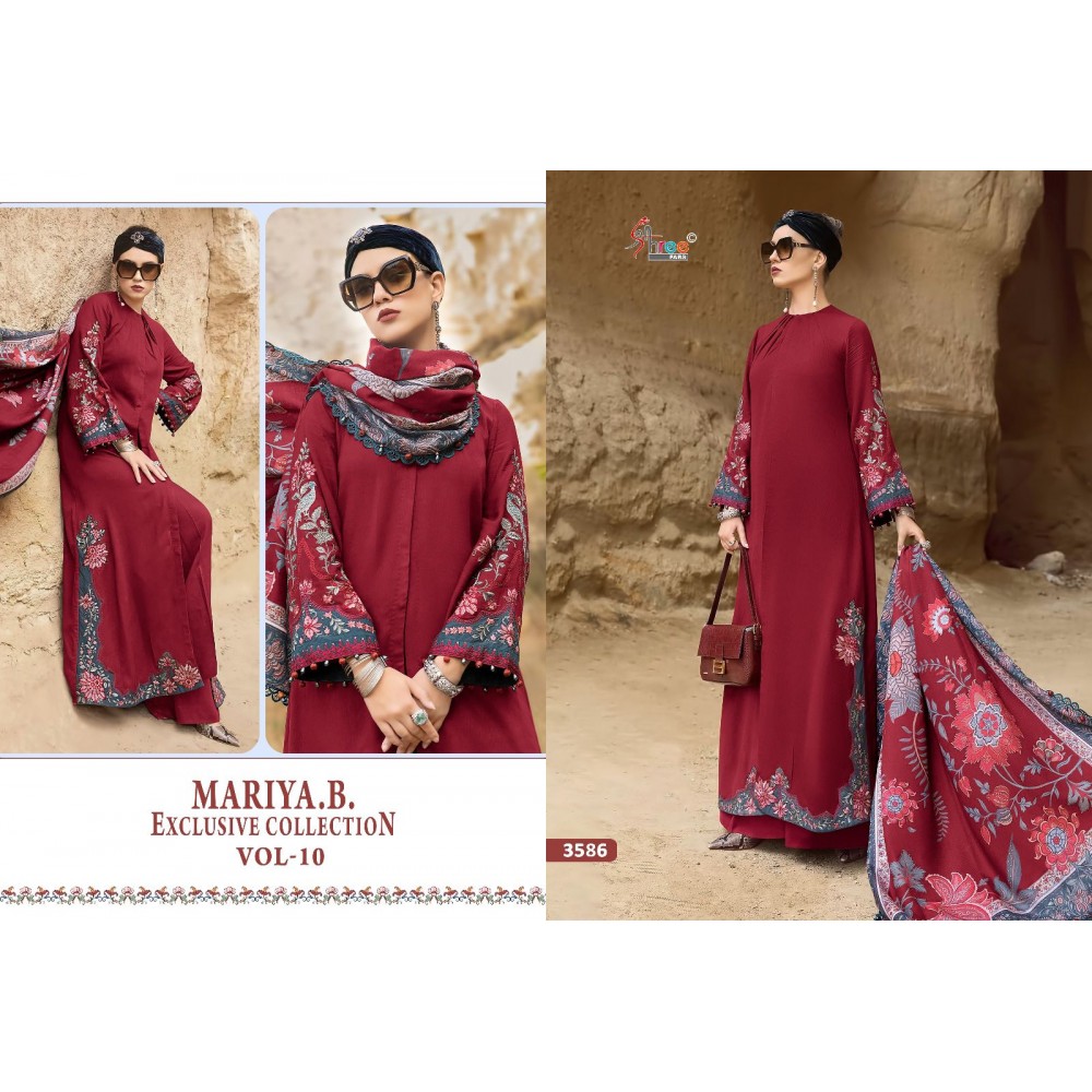 MARIA B EXCLUSIVE COLLECTION VOL 10 SHREE (Cotton Dupatta)