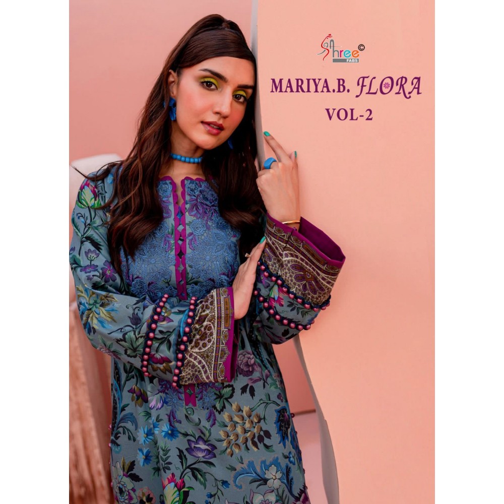 MARIA B FLORA VOL 2 SHREE (Cotton Dupatta)