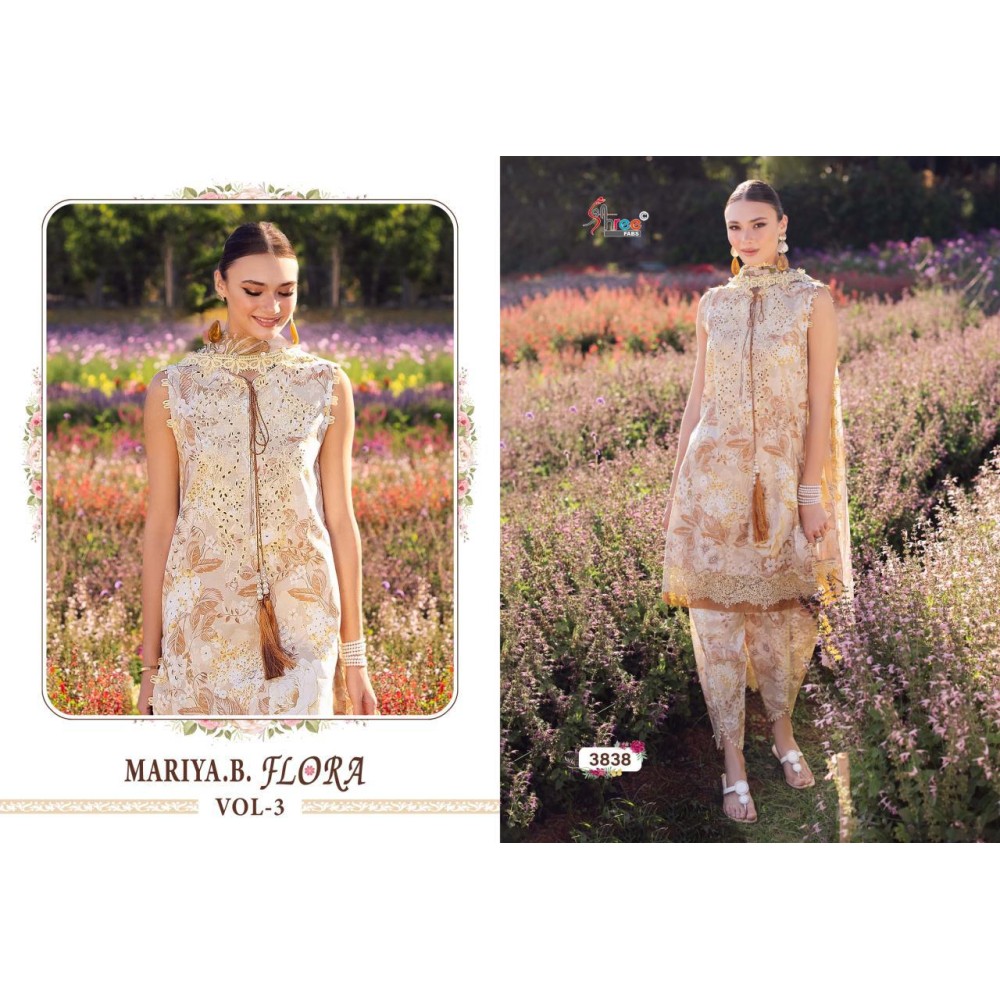 MARIA B FLORA VOL 3 SHREE (Chiffon Dupatta)