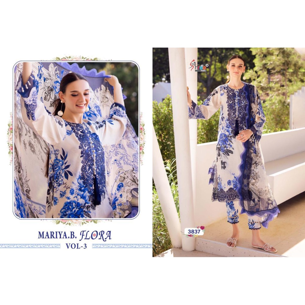 MARIA B FLORA VOL 3 SHREE (Chiffon Dupatta)
