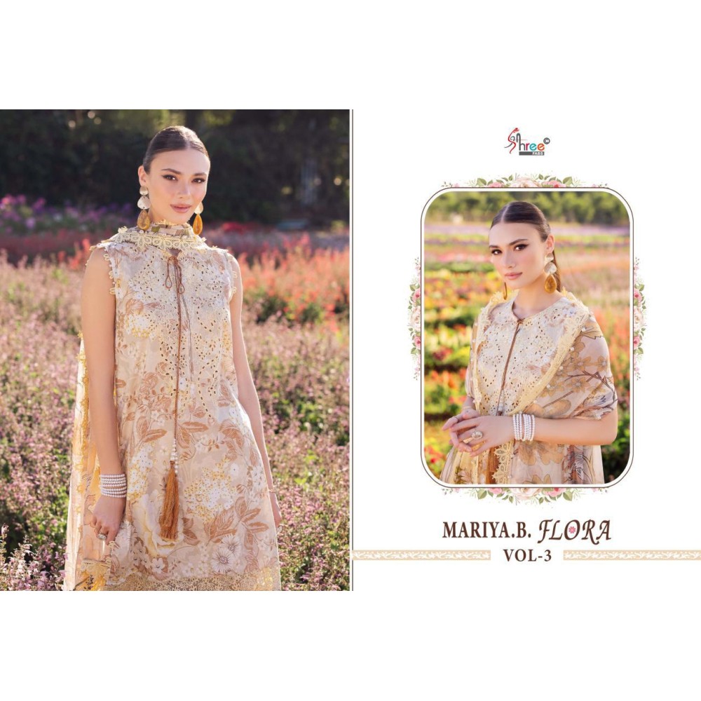 MARIA B FLORA VOL 3 SHREE (Chiffon Dupatta)