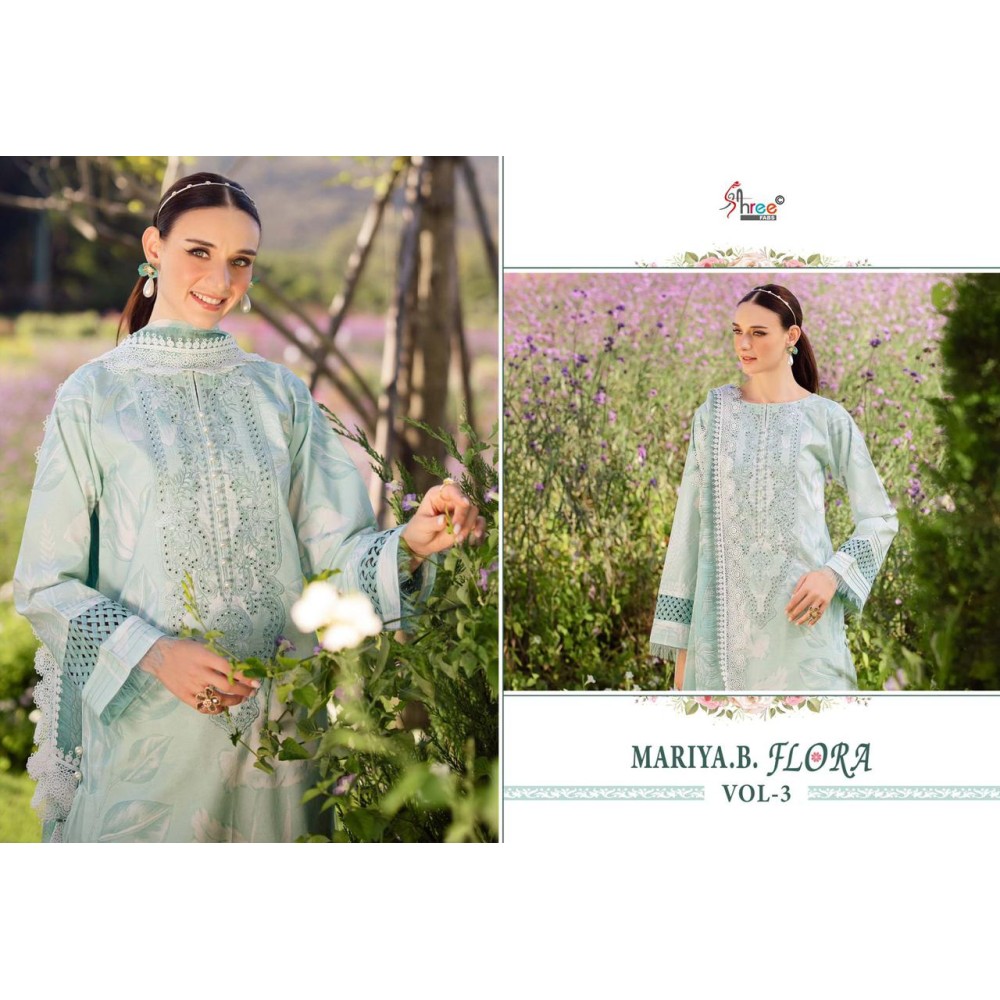 MARIA B FLORA VOL 3 SHREE (Chiffon Dupatta)