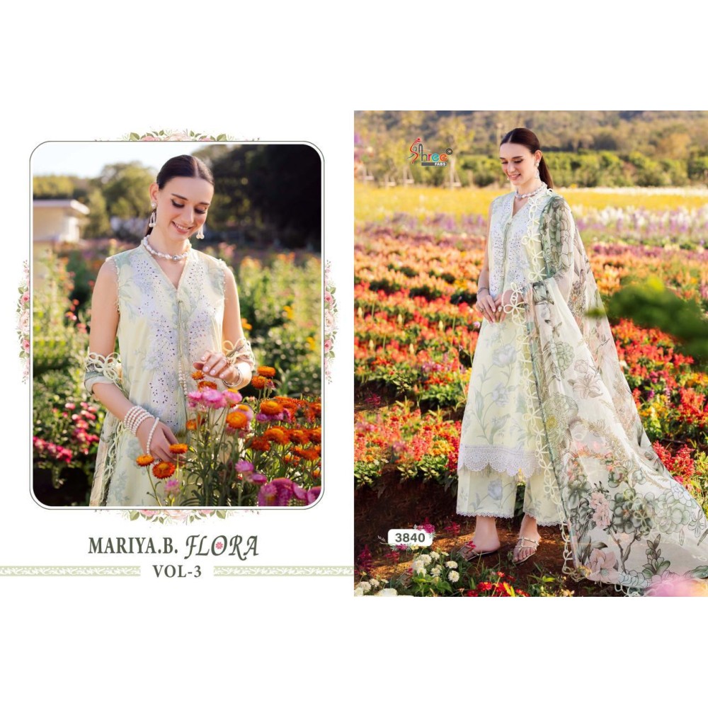 MARIA B FLORA VOL 3 SHREE (Chiffon Dupatta)