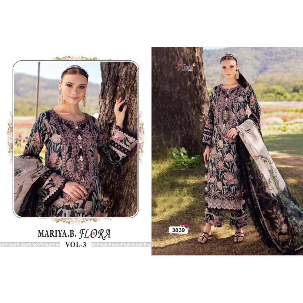 MARIA B FLORA VOL 3 SHREE (Chiffon Dupatta)