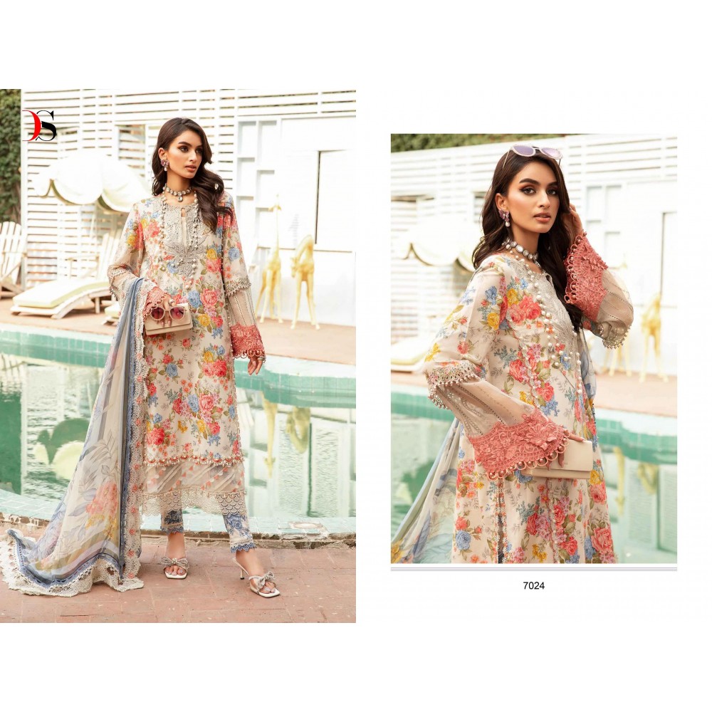 MARIA B MPRINT 24-2 BY DEEPSY SUITS (Chiffon Dupatta)