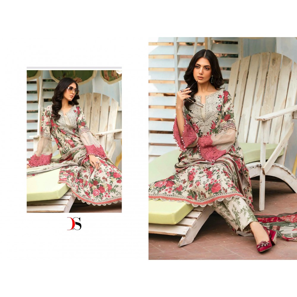 MARIA B MPRINT 24-2 BY DEEPSY SUITS (Chiffon Dupatta)