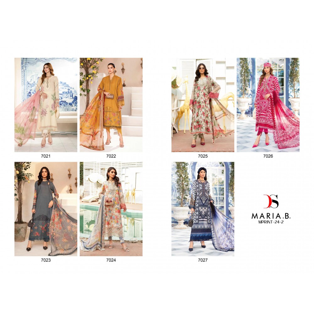 MARIA B MPRINT 24-2 BY DEEPSY SUITS (Chiffon Dupatta)