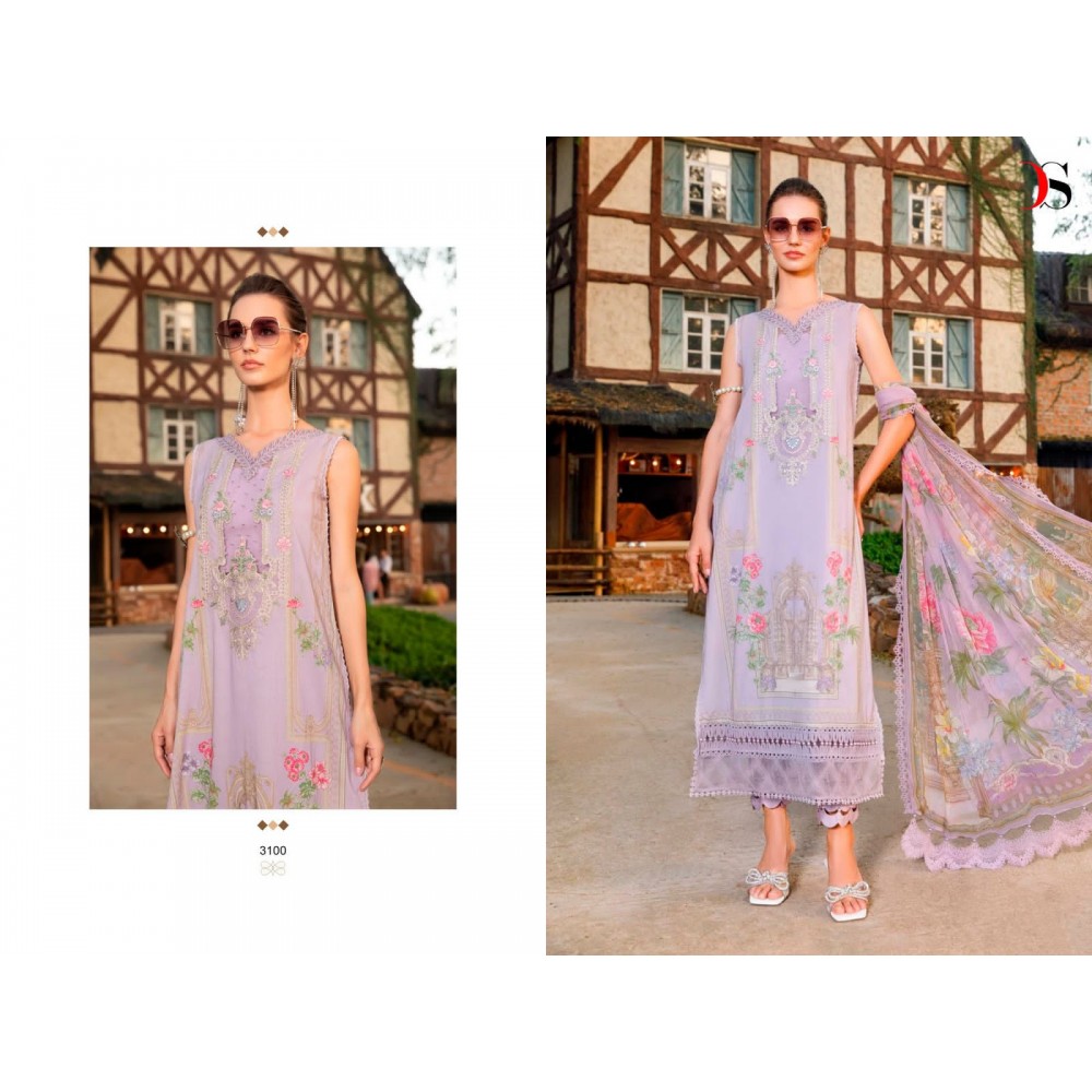 MARIA B MPRINT SPRING SUMMER 23-2 BY DEEPSY (Chiffon Dupatta)