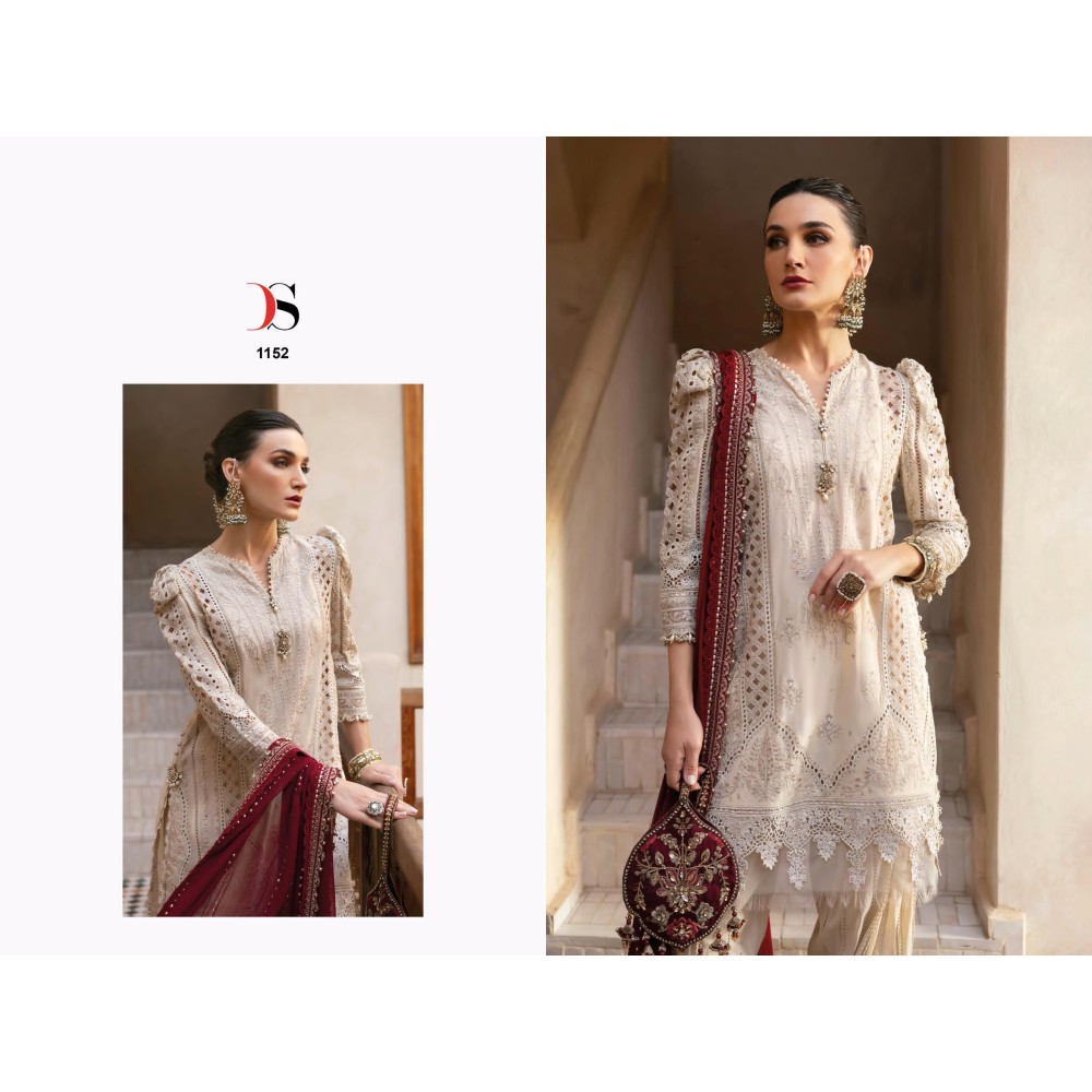 MARIA B PREMIUM EMBROIDERED 25 DEEPSY SUITS (Cotton Dupatta)