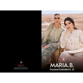 MARIA B PREMIUM EMBROIDERED 25 DEEPSY SUITS (Chiffon Dupatta)