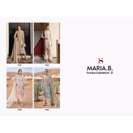 MARIA B PREMIUM EMBROIDERED 25 DEEPSY SUITS (Chiffon Dupatta)