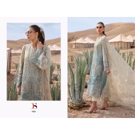 MARIA B PREMIUM EMBROIDERED 25 DEEPSY SUITS (Chiffon Dupatta)