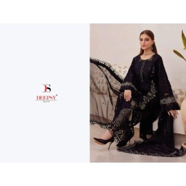 MARIA B PREMIUM EMBROIDERED 25-2 DEEPSY SUITS (cotton Dupatta)