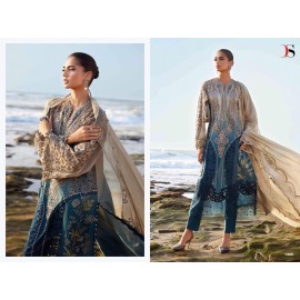 MARIA B PREMIUM EMBROIDERED 25-2 DEEPSY SUITS (cotton Dupatta)