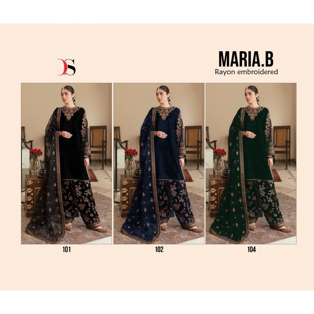 MARIA B REYON EMBROIDERED DEEPSY SUITS