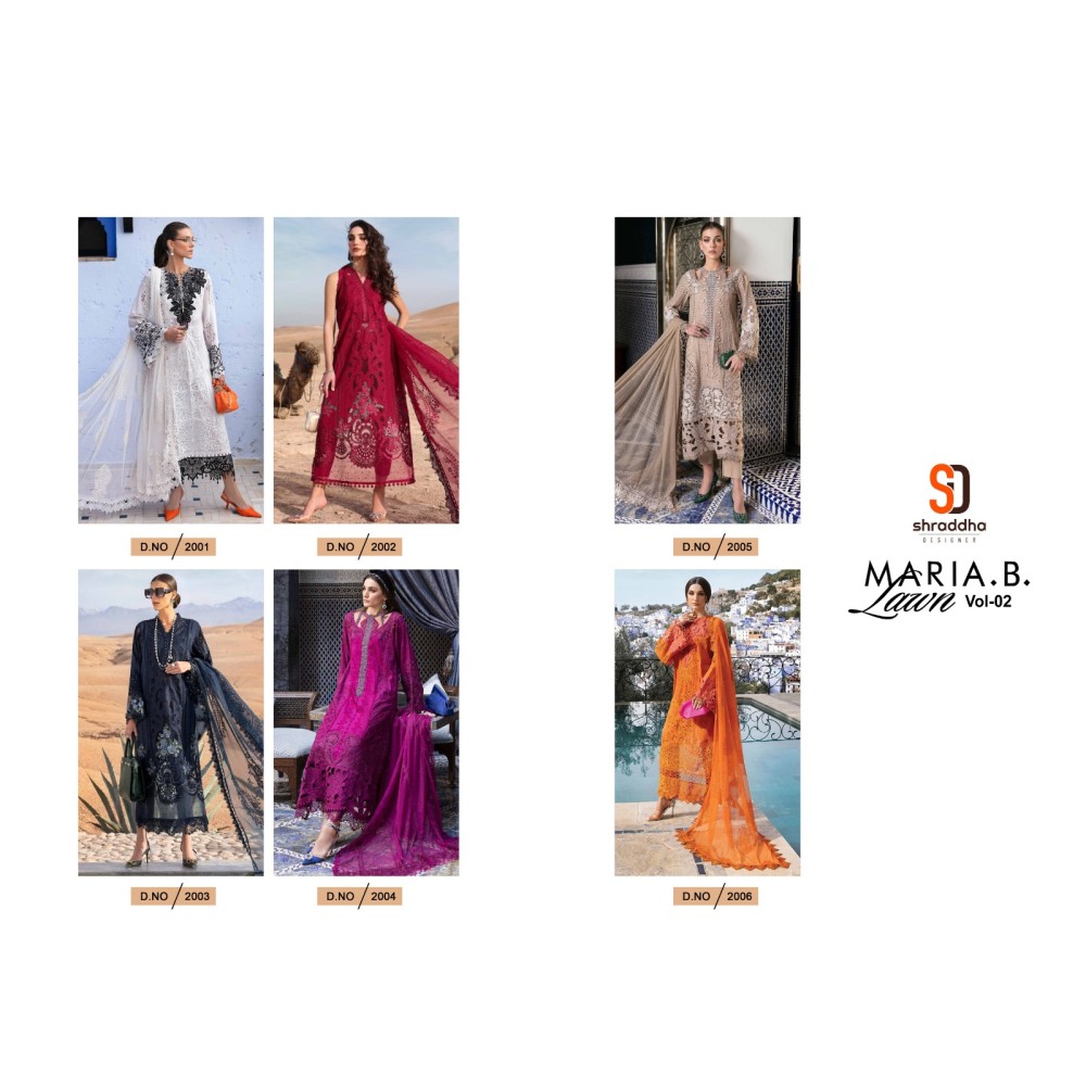 MARIA.B LAWN VOL 2 SHRADDHA (Cotton Dupatta)