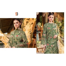 MARIA.B VOL 19 CHIKANKARI COTTON SHRADDHA (Cotton Dupatta)