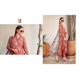 MARIA.B VOL 19 CHIKANKARI COTTON SHRADDHA (Cotton Dupatta)