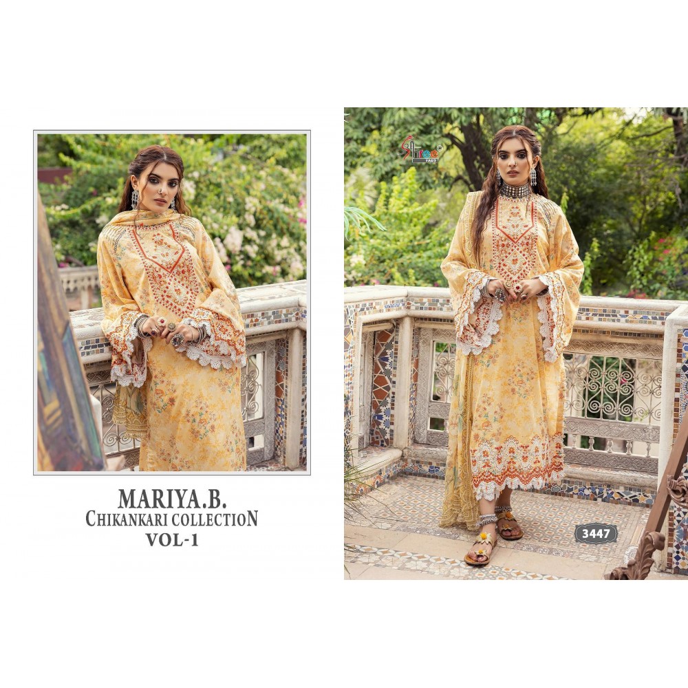 MARIYA B CHIKANKARI COLLECTION VOL 1 SHREE FAB (Cotton Dupatta)