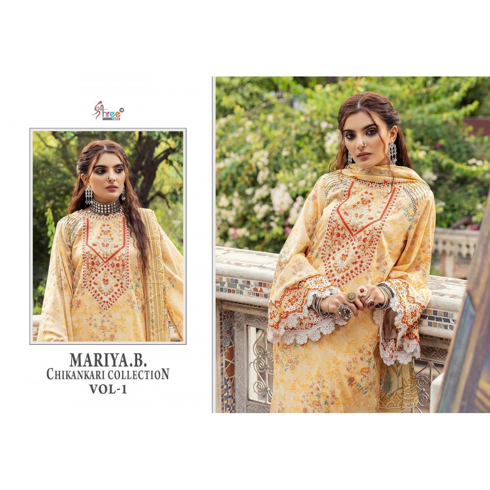 MARIYA B CHIKANKARI COLLECTION VOL 1 SHREE FAB (Cotton Dupatta)