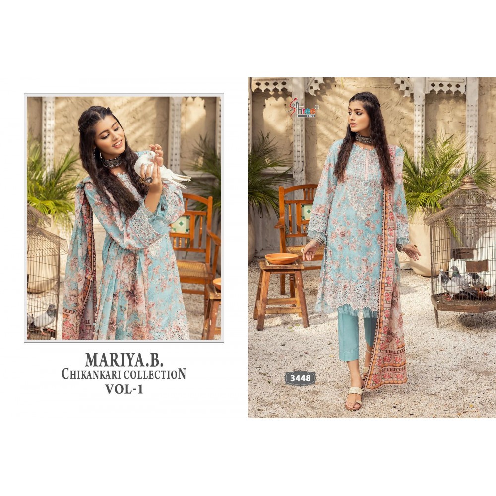 MARIYA B CHIKANKARI COLLECTION VOL 1 SHREE FAB (Cotton Dupatta)