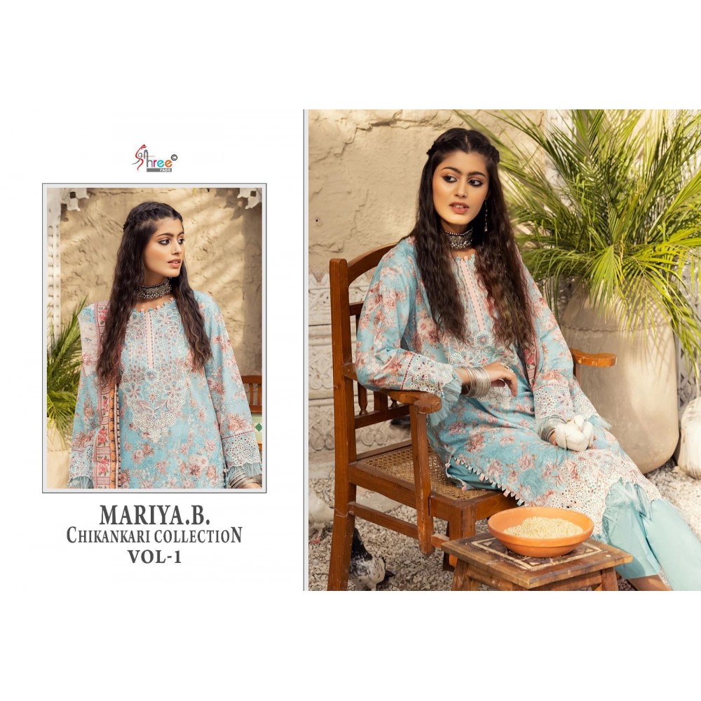 MARIYA B CHIKANKARI COLLECTION VOL 1 SHREE FAB (Cotton Dupatta)