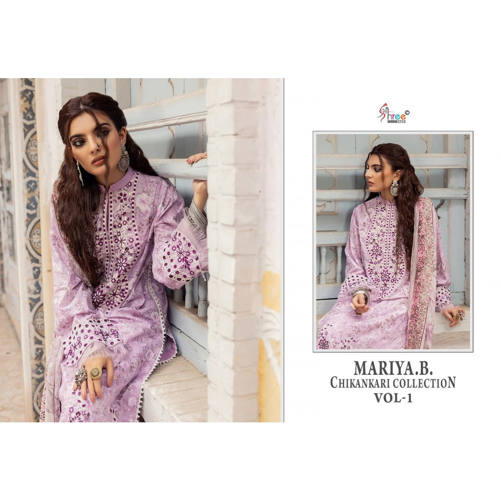 MARIYA B CHIKANKARI COLLECTION VOL 1 SHREE FAB (Cotton Dupatta)