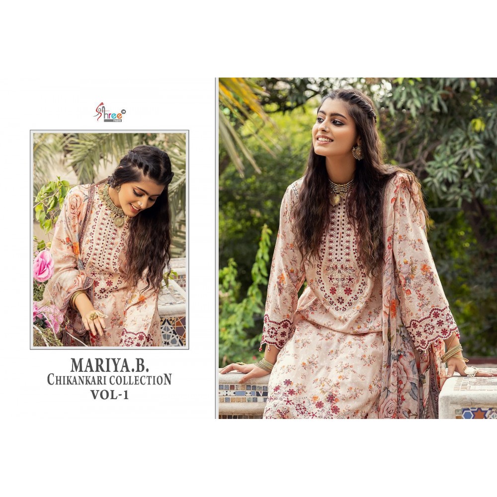 MARIYA B CHIKANKARI COLLECTION VOL 1 SHREE FAB (Cotton Dupatta)