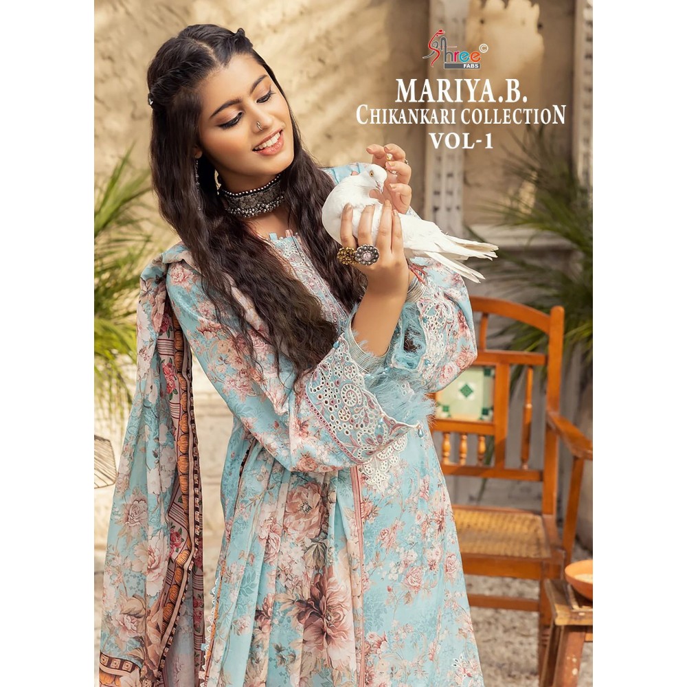 MARIYA B CHIKANKARI COLLECTION VOL 1 SHREE FAB (Cotton Dupatta)