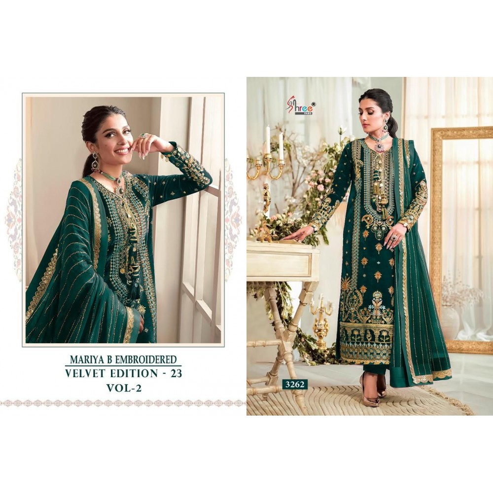 MARIYA B EMBROIDERED VELVET EDITION-23 VOL 2 SHREE FABS  (Winter Collection)