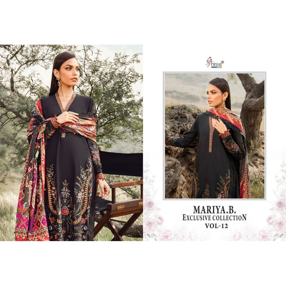 MARIYA B EXCLUSIVE COLLECTION VOL 12 SHREE (Chiffon Dupatta)