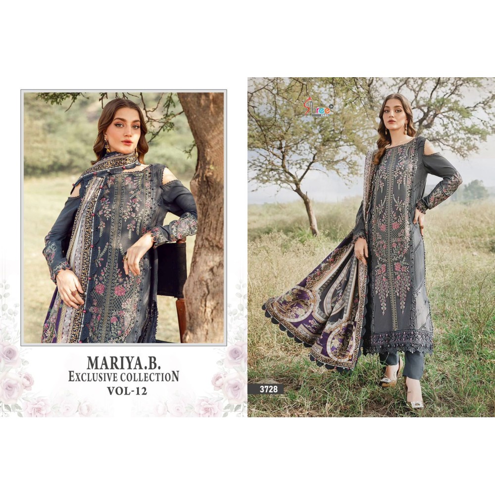 MARIYA B EXCLUSIVE COLLECTION VOL 12 SHREE (Chiffon Dupatta)