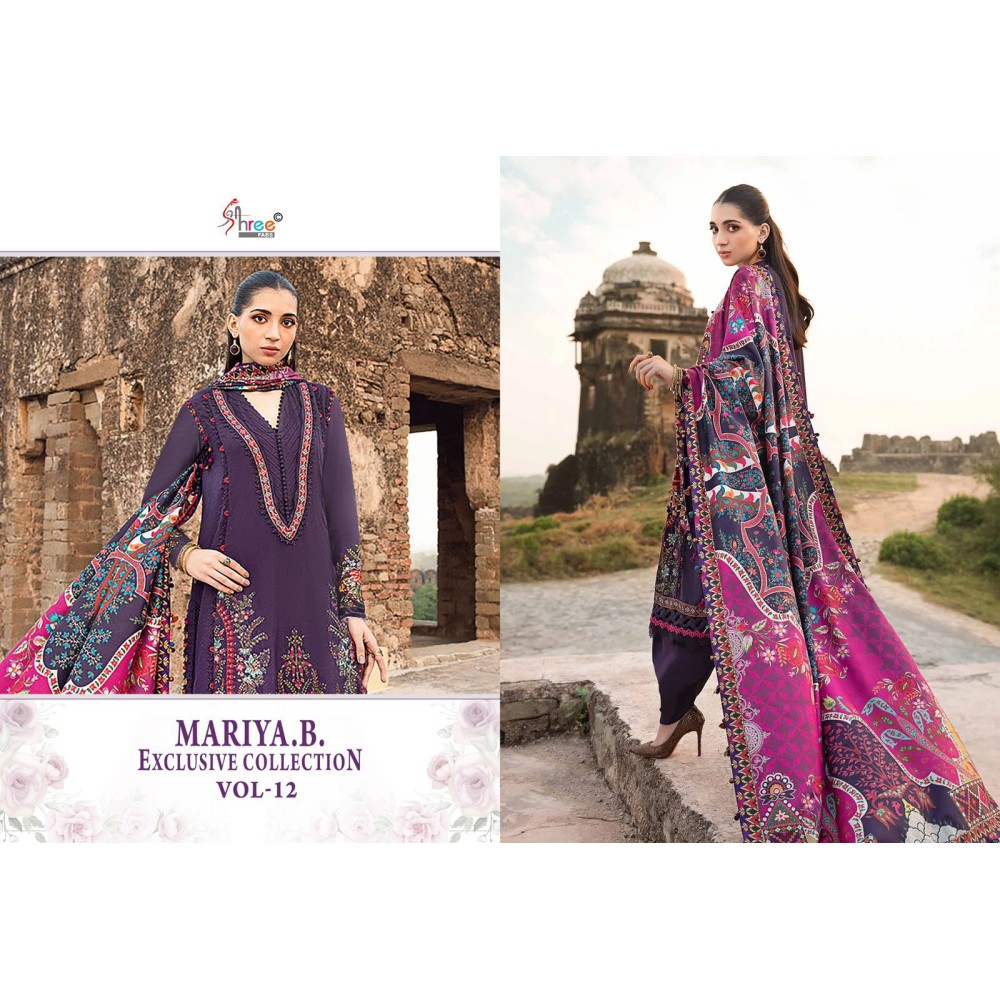 MARIYA B EXCLUSIVE COLLECTION VOL 12 SHREE (Chiffon Dupatta)