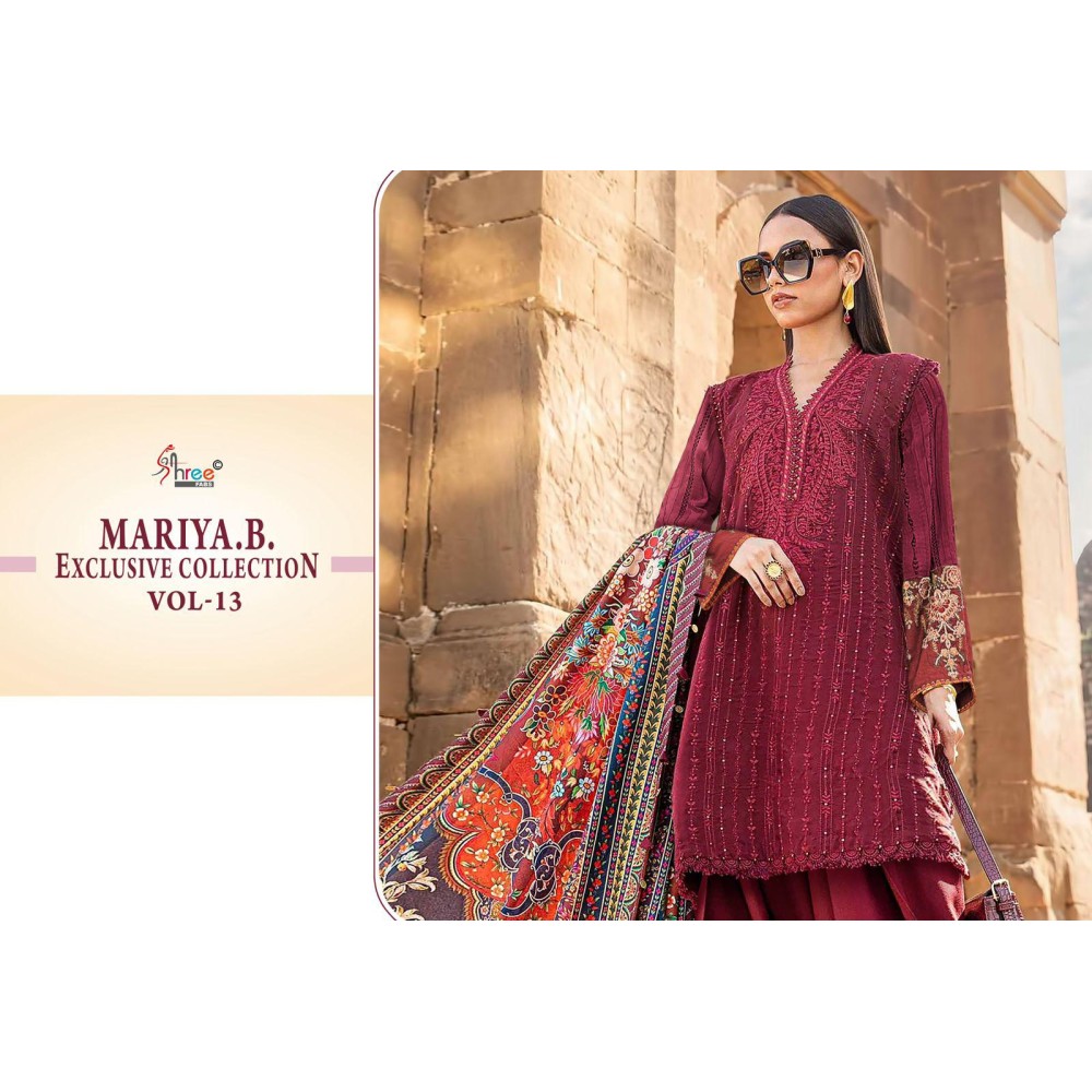 MARIYA B EXCLUSIVE COLLECTION VOL 13 SHREE (Chiffon Dupatta)