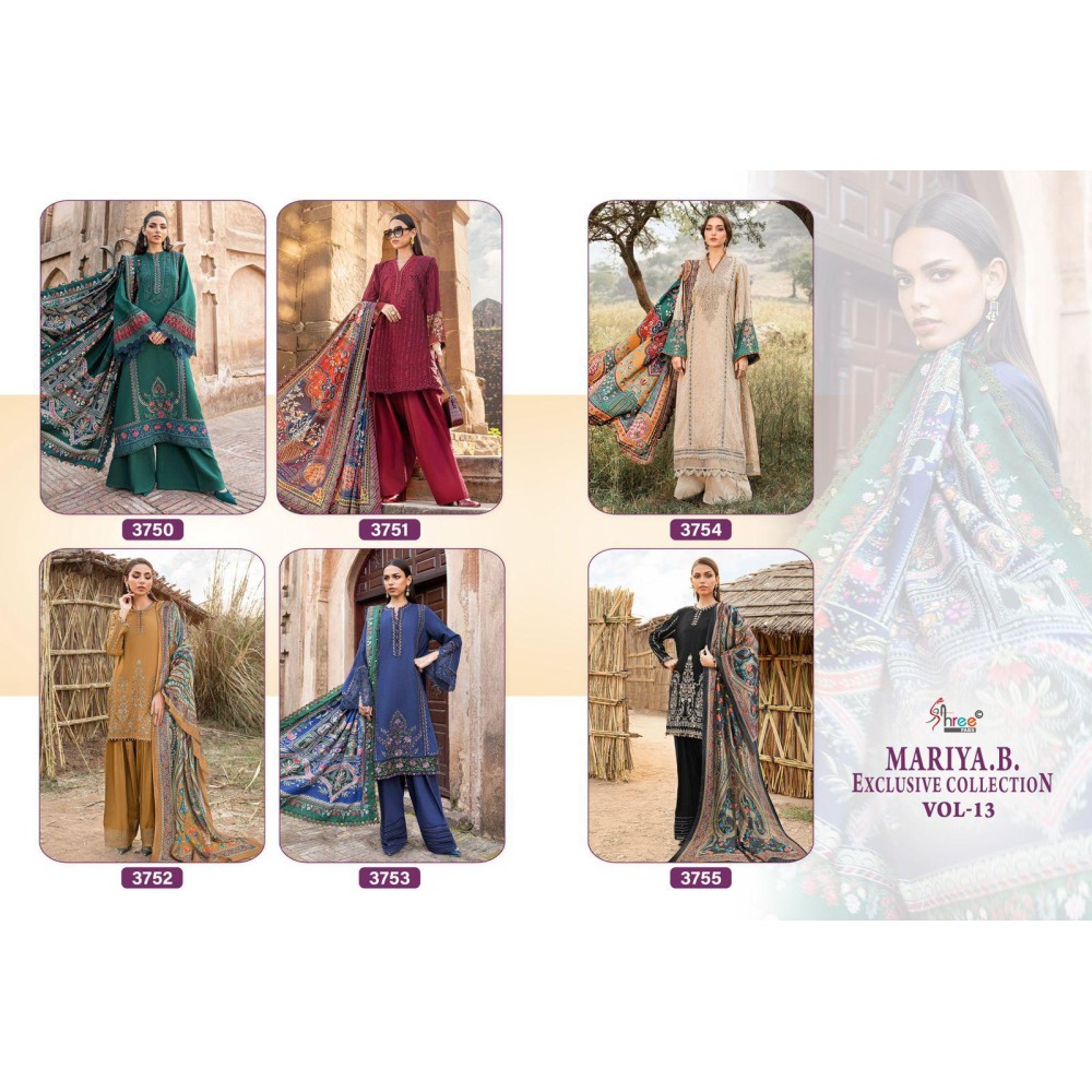 MARIYA B EXCLUSIVE COLLECTION VOL 13 SHREE (Cotton Dupatta)